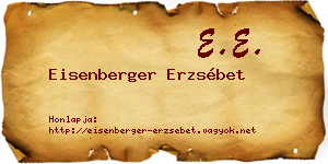Eisenberger Erzsébet névjegykártya